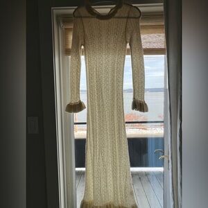 Elegant Cream Knit XS Size Doên Women’s Dress